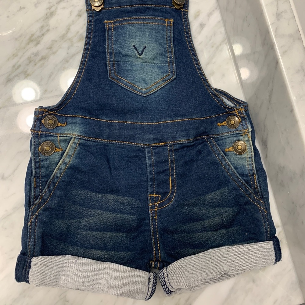Infant 12 month Hudson Jeans soft denim overall shorts